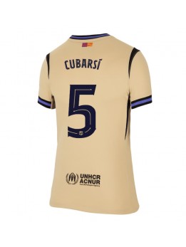 Billige Barcelona Pau Cubarsi #5 Bortedrakt Dame 2025-26 Kortermet